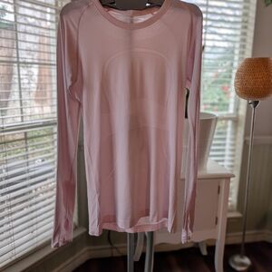 lululemon athletica Light Pink Long Sleeve Top